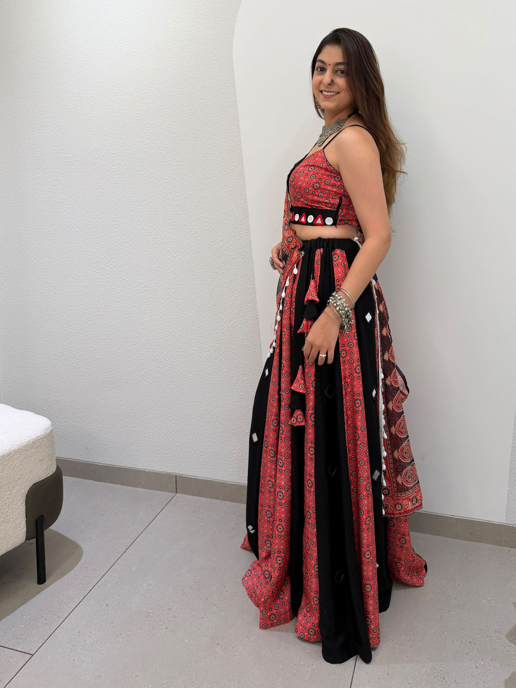 Embroidered Lehenga Choli - full-length view | Desi Clothing USA