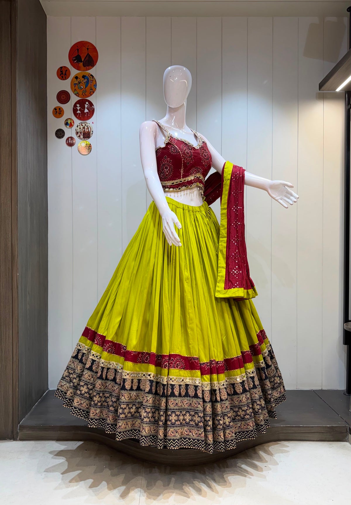 Embroidered Lehenga Choli - back view | Desi Clothing USA