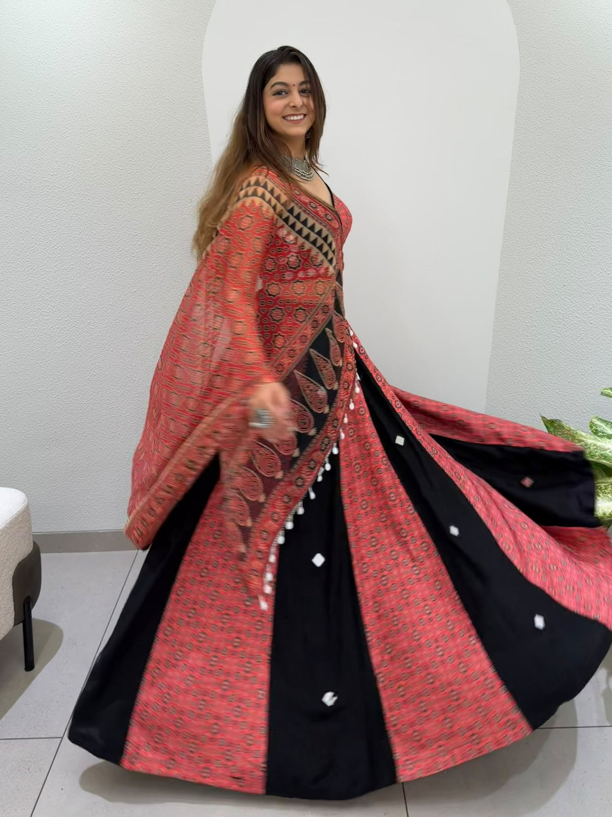 Embroidered Lehenga Choli - back view | Desi Clothing USA