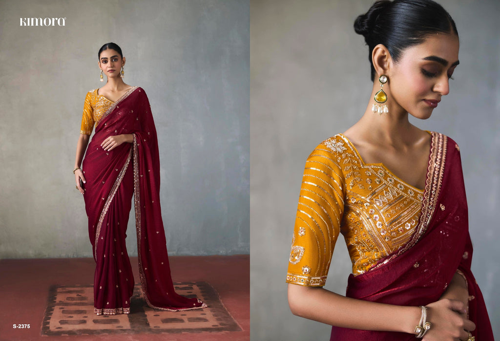 Designer Indian Saree - product view 6 | Desi Clothing USA
