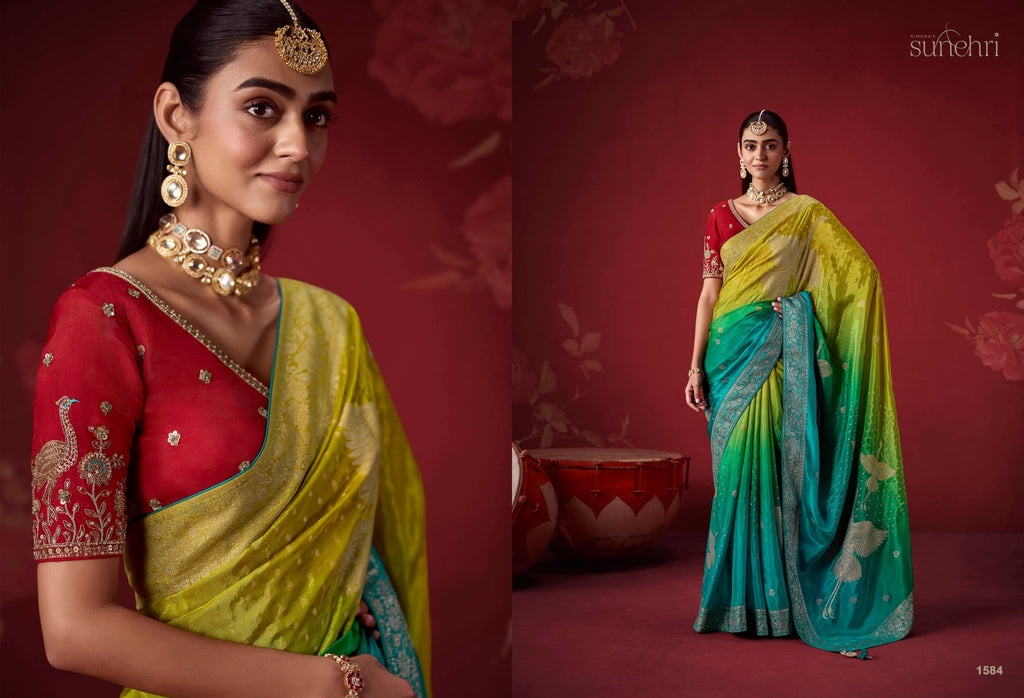 Designer Indian Saree - back view | Desi Clothing USA