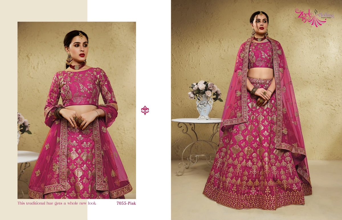 Embroidered Lehenga Choli - product view 7 | Desi Clothing USA