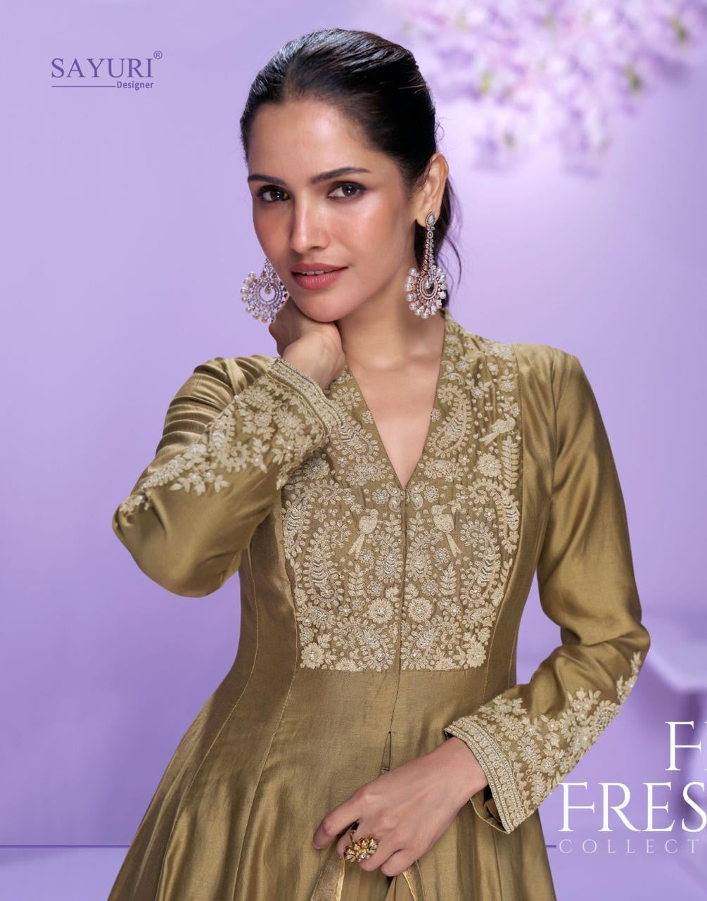 Silk Salwar Kameez Set - product view 6 | Desi Clothing USA