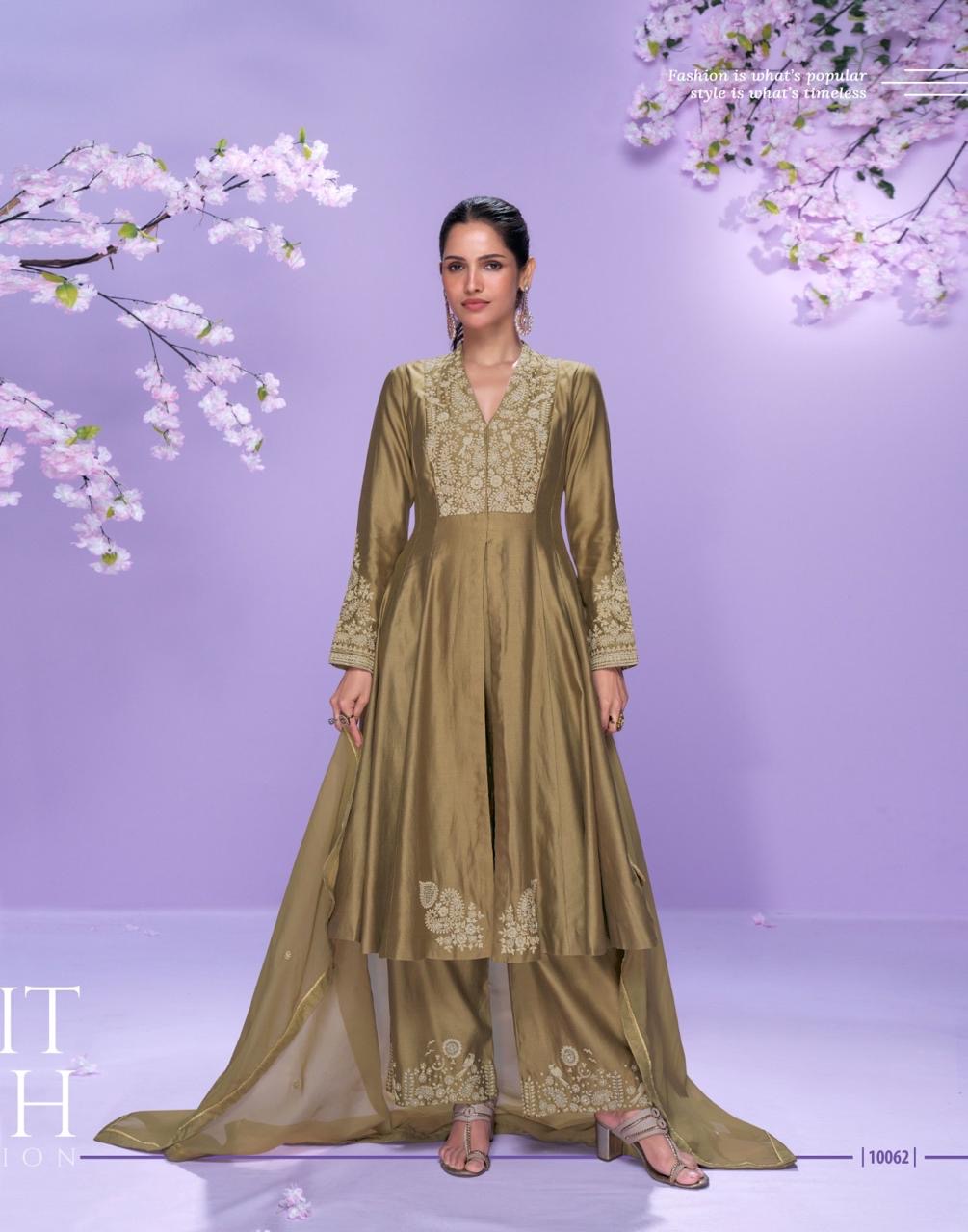 Silk Salwar Kameez Set - product view 7 | Desi Clothing USA