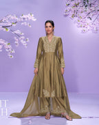 Silk Salwar Kameez Set - product view 7 | Desi Clothing USA