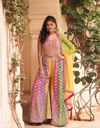 Silk Stitched Dress Set - product view 7 | Desi Clothing USA