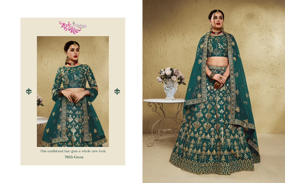 Embroidered Lehenga Choli - product view 10 | Desi Clothing USA