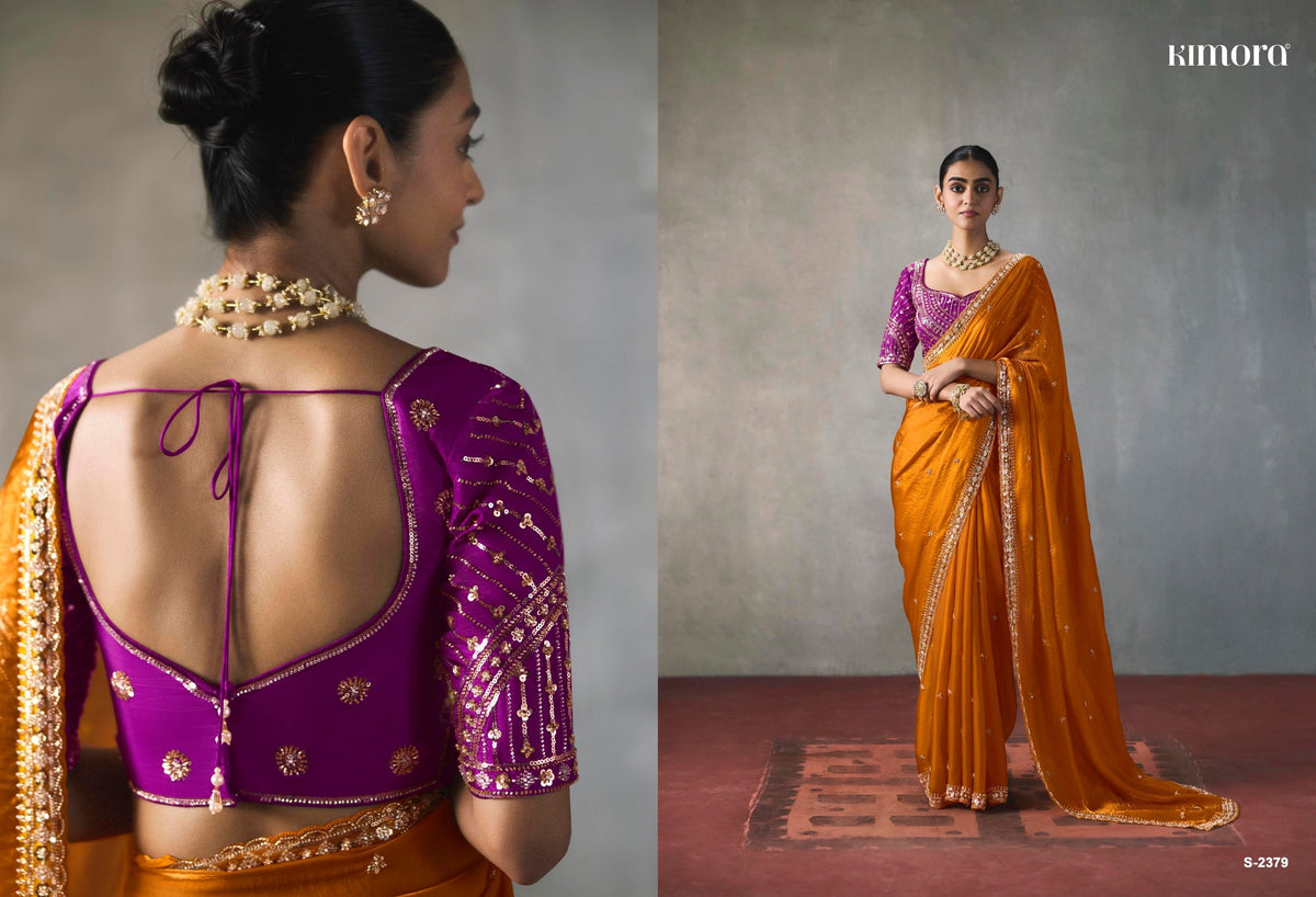 Designer Indian Saree - product view 9 | Desi Clothing USA