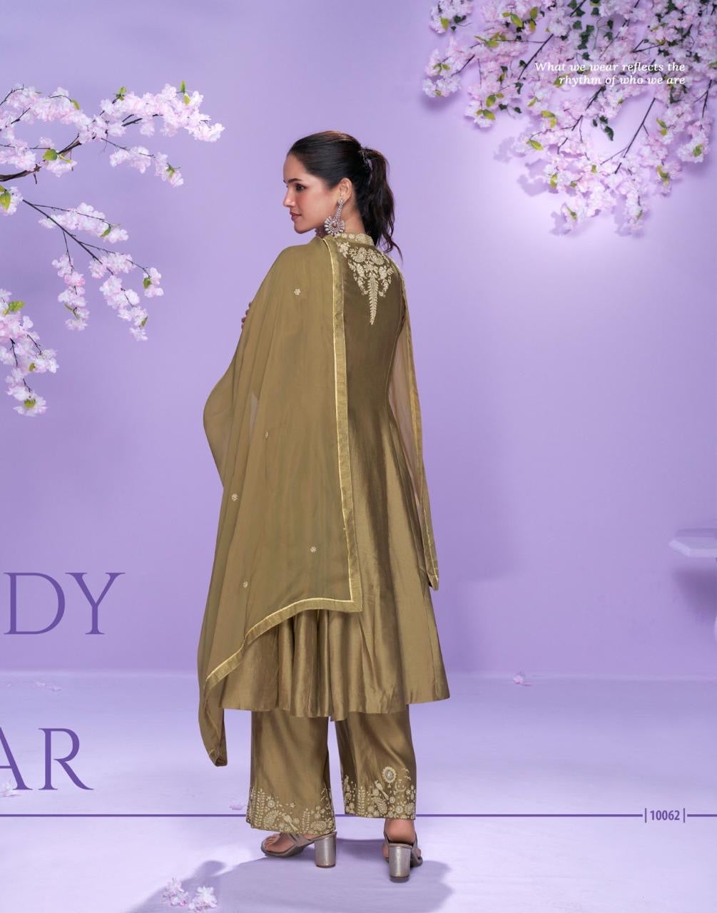 Silk Salwar Kameez Set - product view 8 | Desi Clothing USA