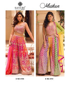 Silk Stitched Dress Set - product view 8 | Desi Clothing USA