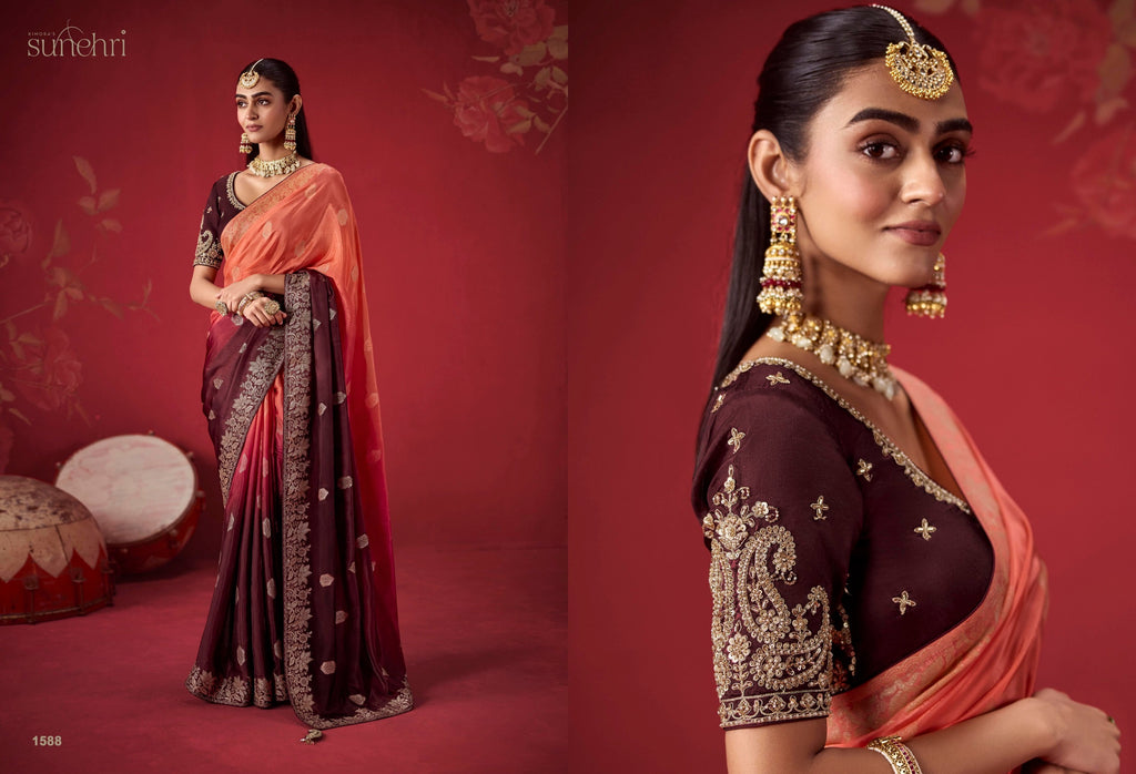 Designer Indian Saree - product view 9 | Desi Clothing USA