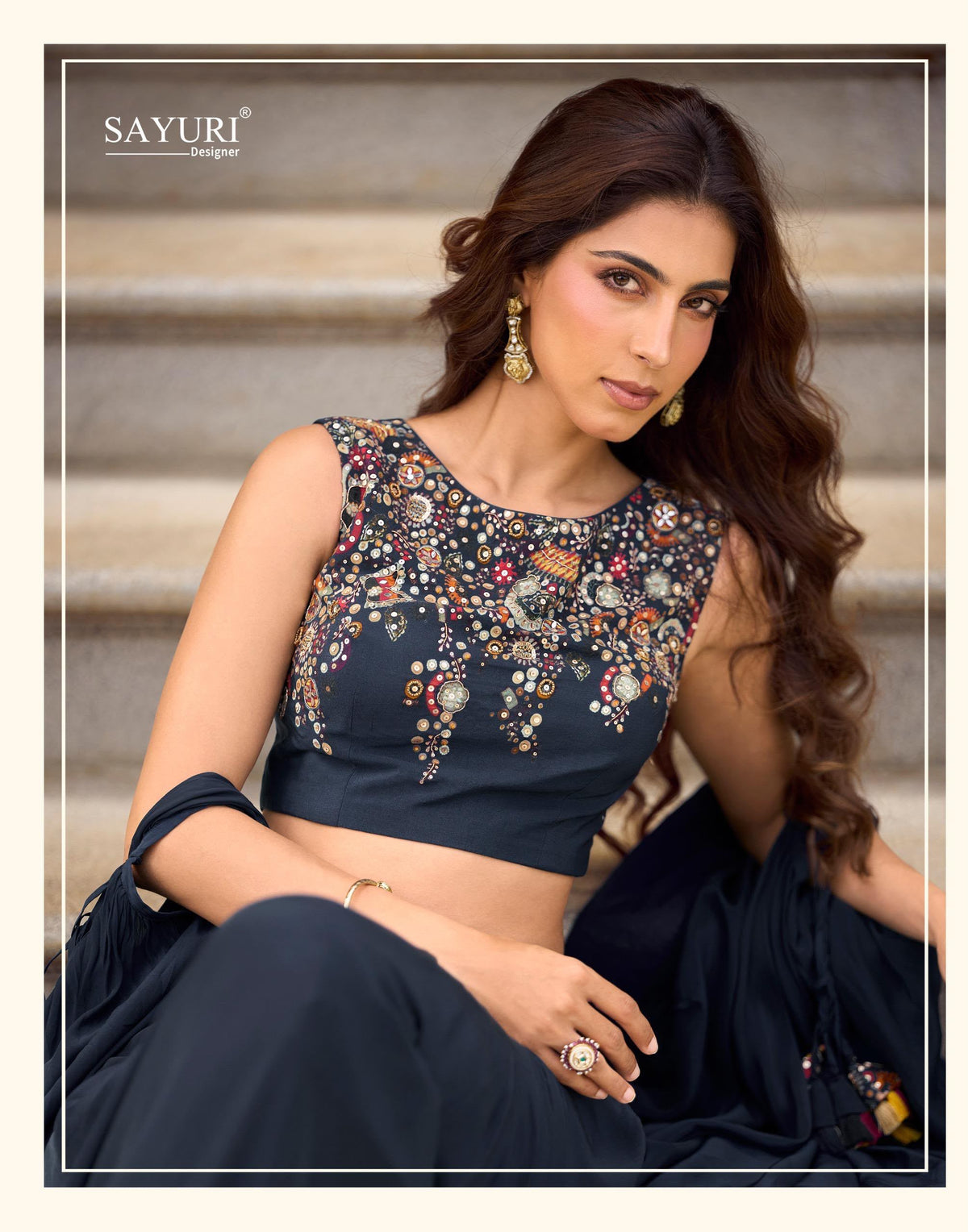 Sayuri Gauhar Red Embroidered Suit Set by Sayuri Designer